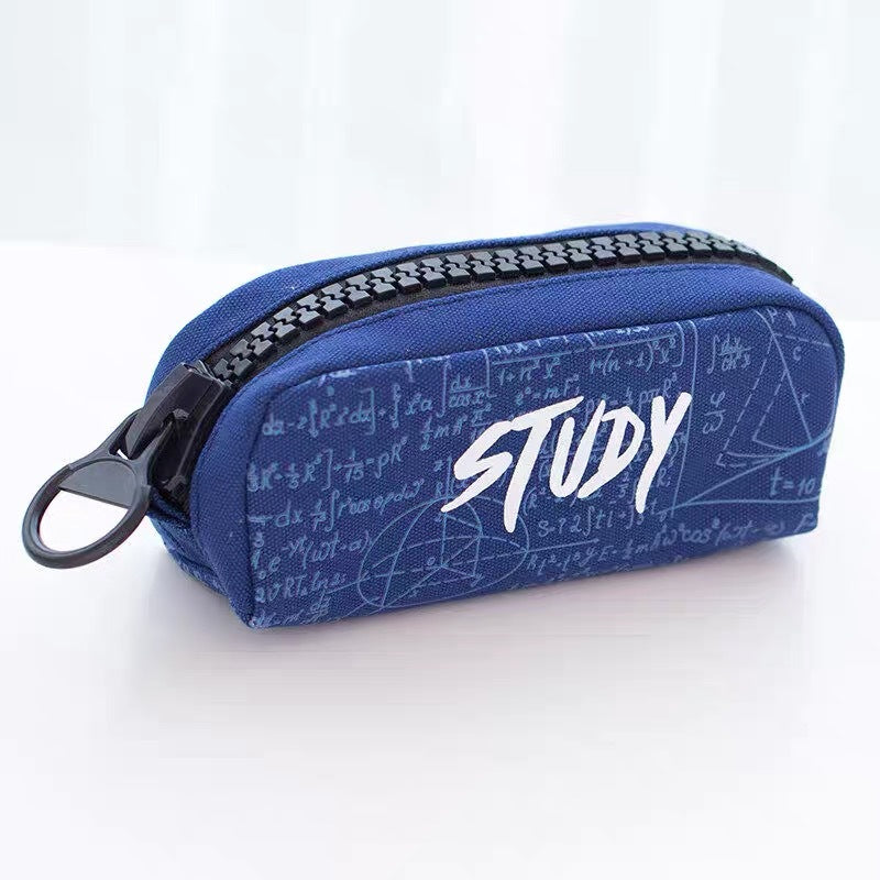 Wholesale Large Zipper and Large Capacity Canvas Pencil Case
